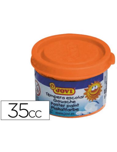 Tempera Escolar Jovi 35 Ml Color Naranja