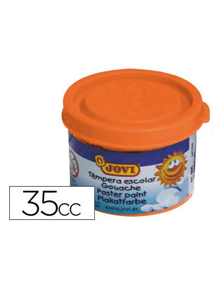 Tempera Escolar Jovi 35 Ml Color Naranja