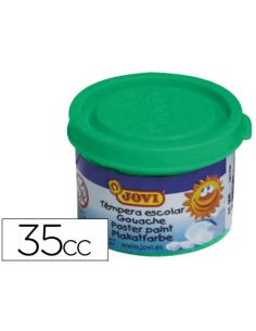 Tempera Escolar Jovi 35 Ml Color Verde Medio
