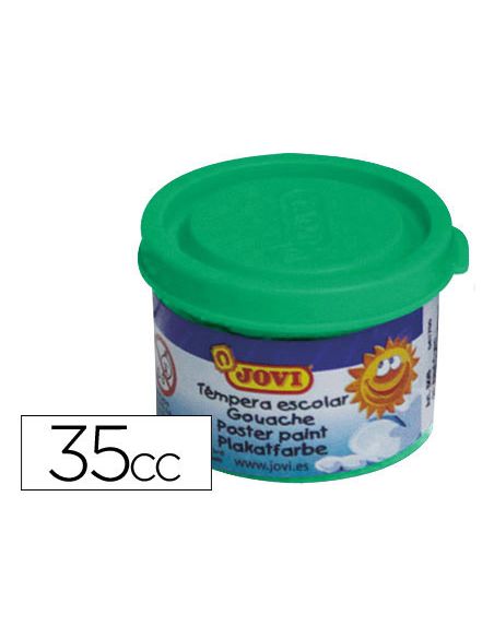 Tempera Escolar Jovi 35 Ml Color Verde Medio