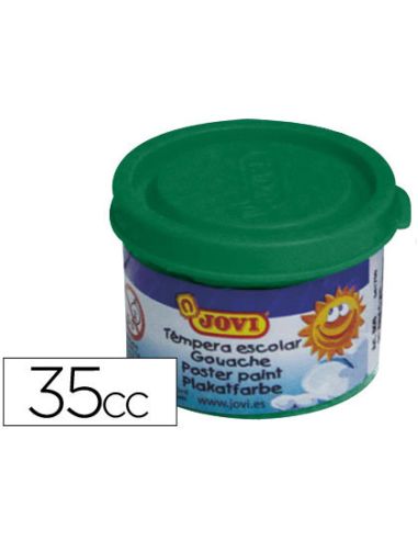 Tempera Escolar Jovi 35 Ml Color Verde Medio