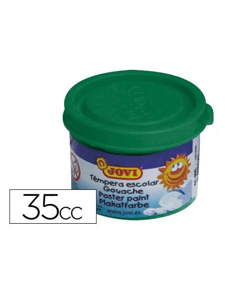 Tempera Escolar Jovi 35 Ml Color Verde Medio