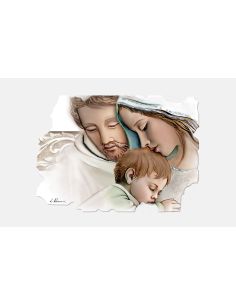 Cuadro Sgda.Familia Col.Crackle Dec.Plat 9X11Cm