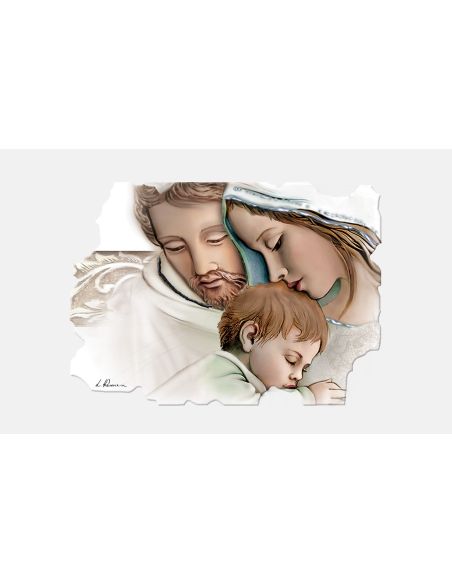 Cuadro Sgda.Familia Col.Crackle Dec.Plat 9X11Cm