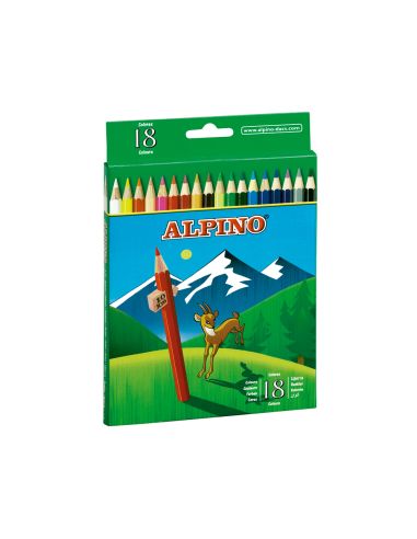 Lapices De Colores Alpino 656 Caja De 18 Colores Largos