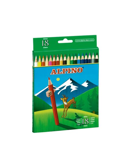 Lapices De Colores Alpino 656 Caja De 18 Colores Largos