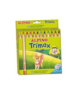 Lapices De Colores Alpino Trimax Caja De 12 Colores Surtidos 2