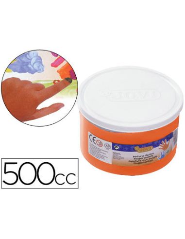 Pintura A Dedos Jovi 500 Cc Naranja