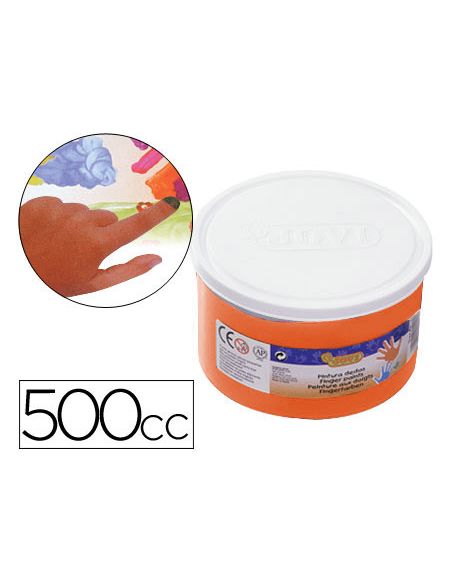 Pintura A Dedos Jovi 500 Cc Naranja