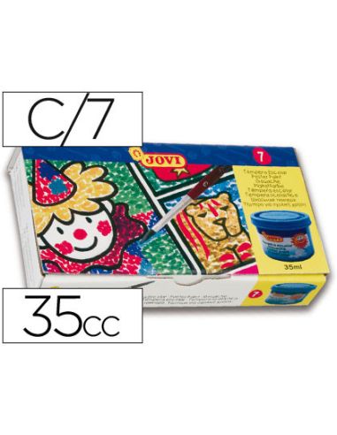 Tempera Escolar Jovi 35 Ml Caja De 7 Colores Surtidos