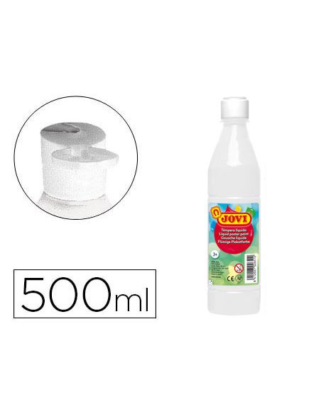 Tempera Liquida Jovi Escolar 500 Ml Blanco