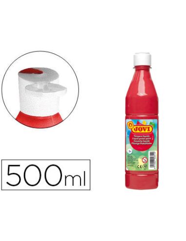Tempera Liquida Jovi Escolar 500 Ml Bermellon