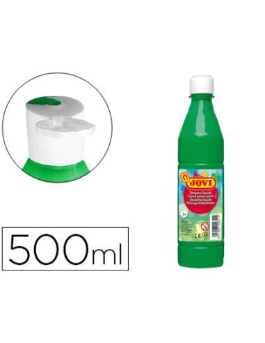Tempera Liquida Jovi Escolar 500 Ml Verde Medio