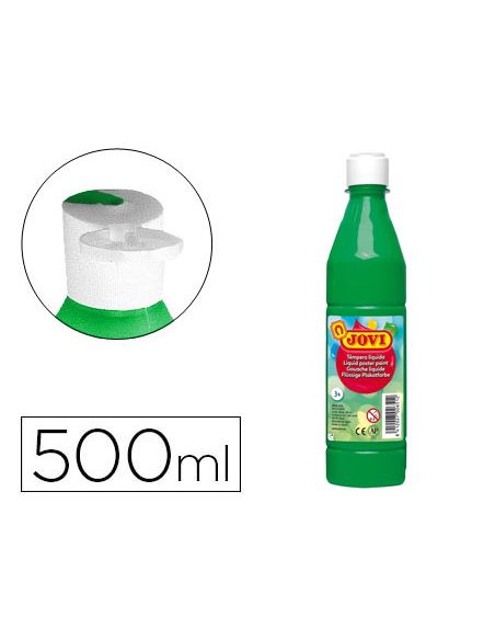 Tempera Liquida Jovi Escolar 500 Ml Verde Medio