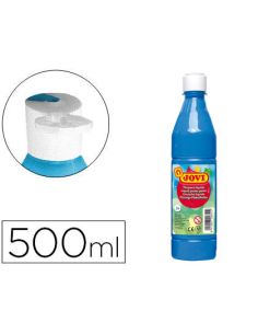 Tempera Liquida Jovi Escolar 500 Ml Azul Cyan