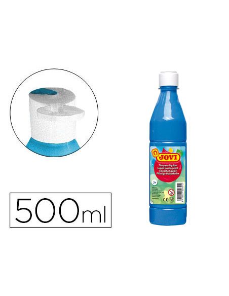 Tempera Liquida Jovi Escolar 500 Ml Azul Cyan
