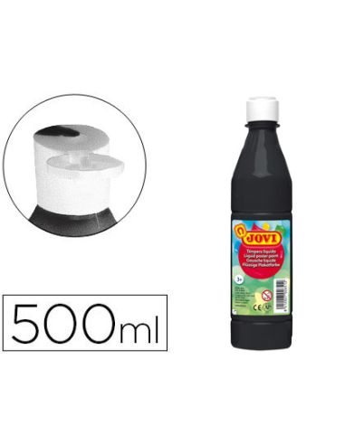 Tempera Liquida Jovi Escolar 500 Ml Negro