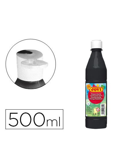Tempera Liquida Jovi Escolar 500 Ml Negro