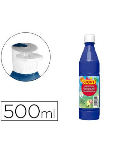Tempera Liquida Jovi Escolar 500 Ml Azul Ultramar