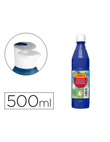 Tempera Liquida Jovi Escolar 500 Ml Azul Ultramar