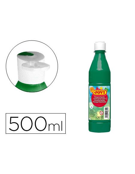 Tempera Liquida Jovi Escolar 500 Ml Verde Oscuro
