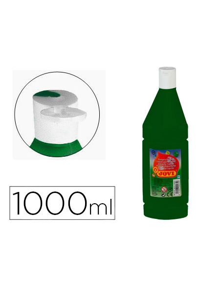 Tempera Liquida Jovi Escolar 1000 Ml Verde Oscuro