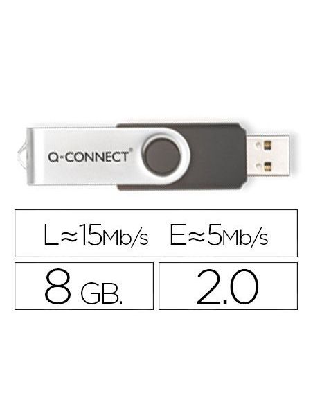 Memoria Usb Q-Connect Flash 8 Gb 2.0|Libreriasalesiana