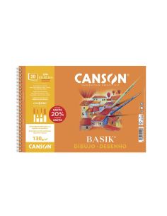 Bloc Dibujo Basik Din A4+ Espiral 23 X 32.5 Cm 20 Hojas Microperforado Con Recuadro 2