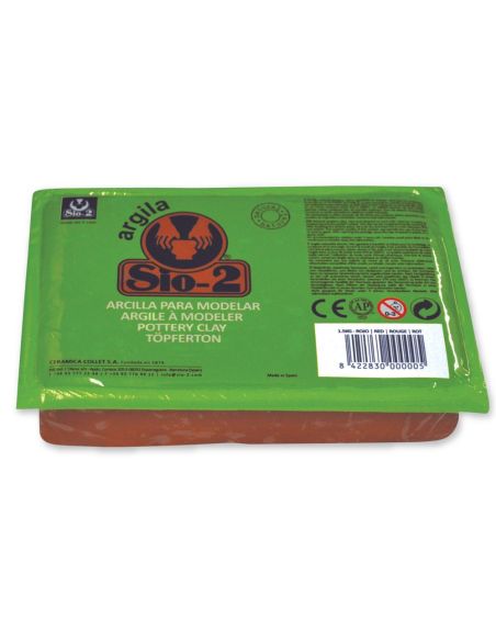 Arcilla Argila Sio-2 Color Rojo Paquete De 1,5 Kg|Libreriasalesiana