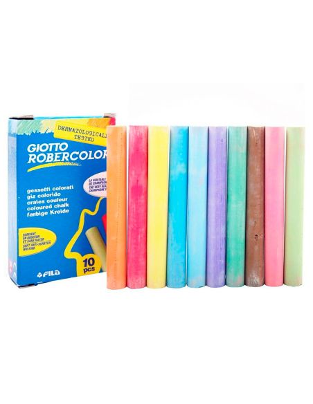 Tiza Color Antipolvo Robercolor Caja De 10 Unidades