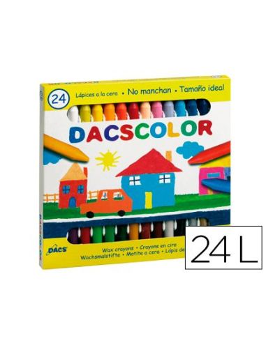Lapices Cera Dacscolor Caja De 24 Colores|Libreriasalesiana