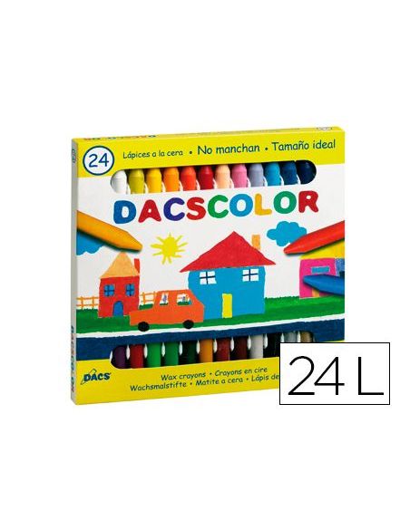 Lapices Cera Dacscolor Caja De 24 Colores|Libreriasalesiana