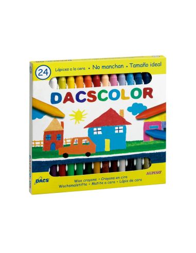 Lapices Cera Dacscolor Caja De 24 Colores|Libreriasalesiana
