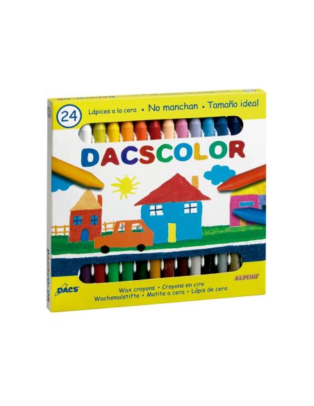 Lapices Cera Dacscolor Caja De 24 Colores|Libreriasalesiana