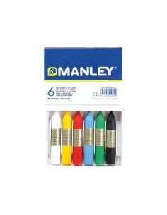 Lapices Cera Manley Caja De 6 Colores Surtidos 2