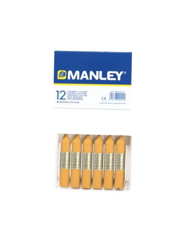 Lapices Cera Manley Unicolor Ocre N.26 Caja De 12 Unidades
