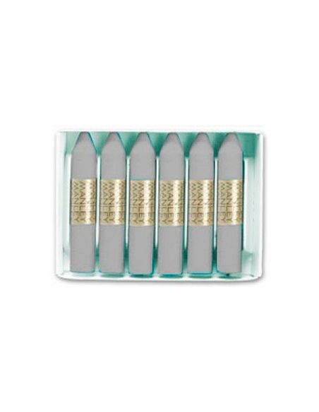 Lapices Cera Manley Unicolor Gris N.72 Caja De 12 Unidades