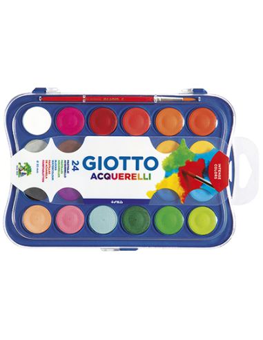 Acuarela Giotto 24 Colores Con Pincel Estuche De Plastico