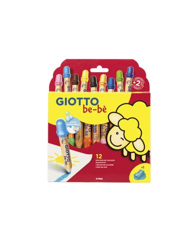 Lapices De Colores Giotto Super Bebe Caja De 12 Lapices Colores Surtidos + Sacapuntas