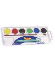 Acuarela Jovi 6 Colores Con Pincel Estuche De Plastico