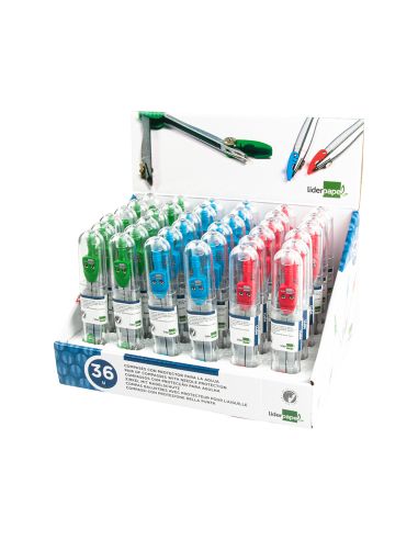 Compas Liderpapel Con Protector De Punta Colores Surtidos
