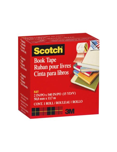 Cinta Adhesiva Scotch 845 Book Tape 13,7 Mt X 50,8 Mm