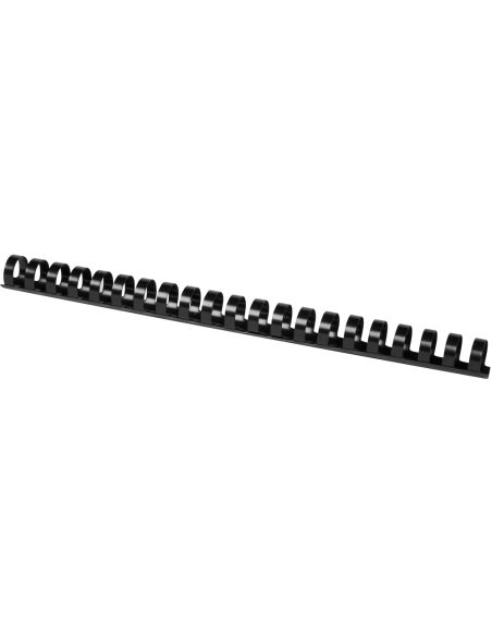 Canutillo Q-Connect Redondo 18 Mm Plastico Negro Capacidad 160 Hojas Caja De 50 Unidades