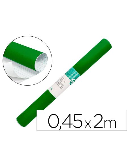 Rollo Adhesivo Liderpapel Especial Ante Verde Rollo De 0,45 X 2 Mt