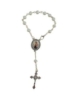 Rosario decena  simil perla caracola v. del carmen