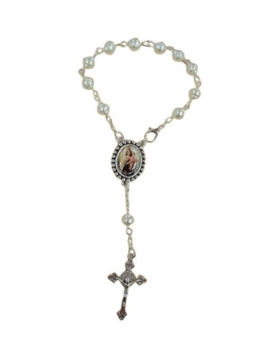 Rosario decena  simil perla caracola v. del carmen