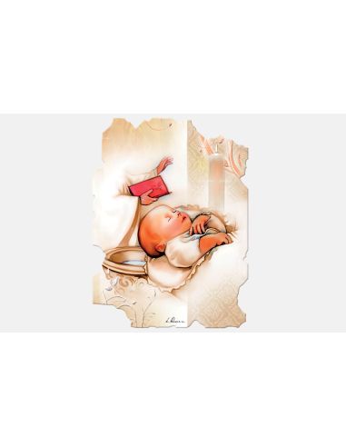 Cuadro Bautismo Col.Crackle Dec.Plat 9X11Cm