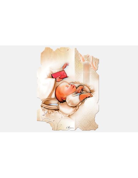 Cuadro Bautismo Col.Crackle Dec.Plat 9X11Cm