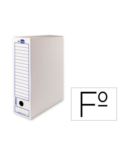 Caja Archivo Definitivo Liderpapel 104 Folio Carton Reciclado 325G/M2 Lomo 100 Mm Blanco 365X100X251 Mm|Libreriasalesiana