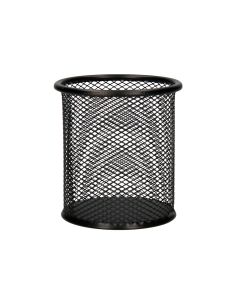 Cubilete Portalapices Q-Connect Negro Metal Redondo Rejilla Diametro 86 Mm Alto 105 Mm 2